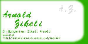 arnold zikeli business card